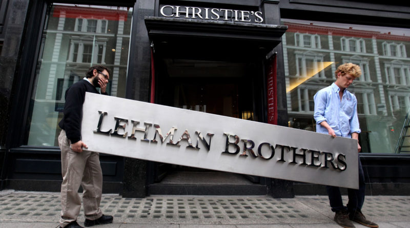 La targa di Lehman Brothers va all'asta