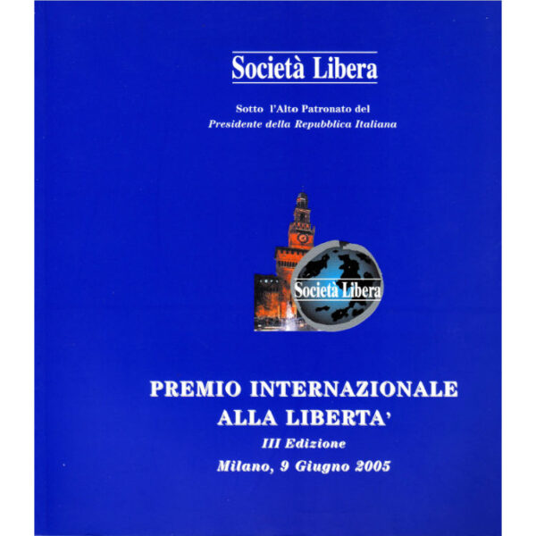 La copertina del catalogo Premio internazionale alla libertà 3° edizione