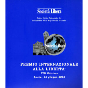 La copertina del catalogo premio internazionale alla libertà 8° edizione