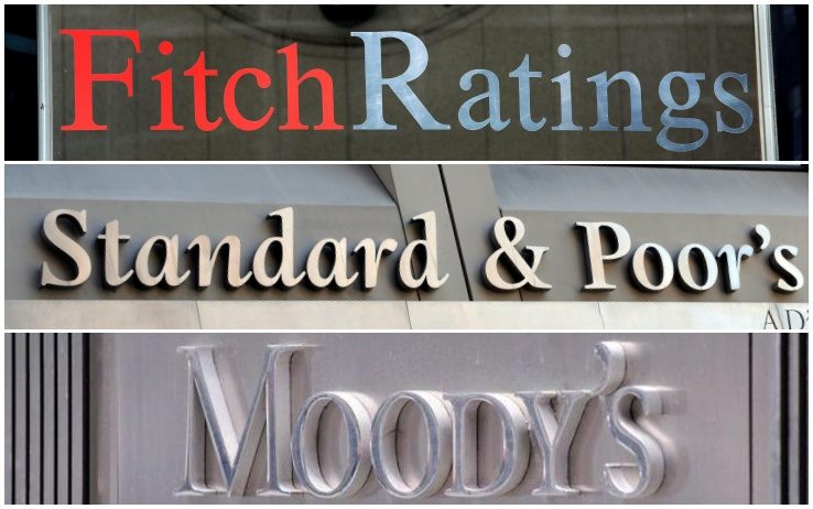 I loghi delle maggiori società di rating