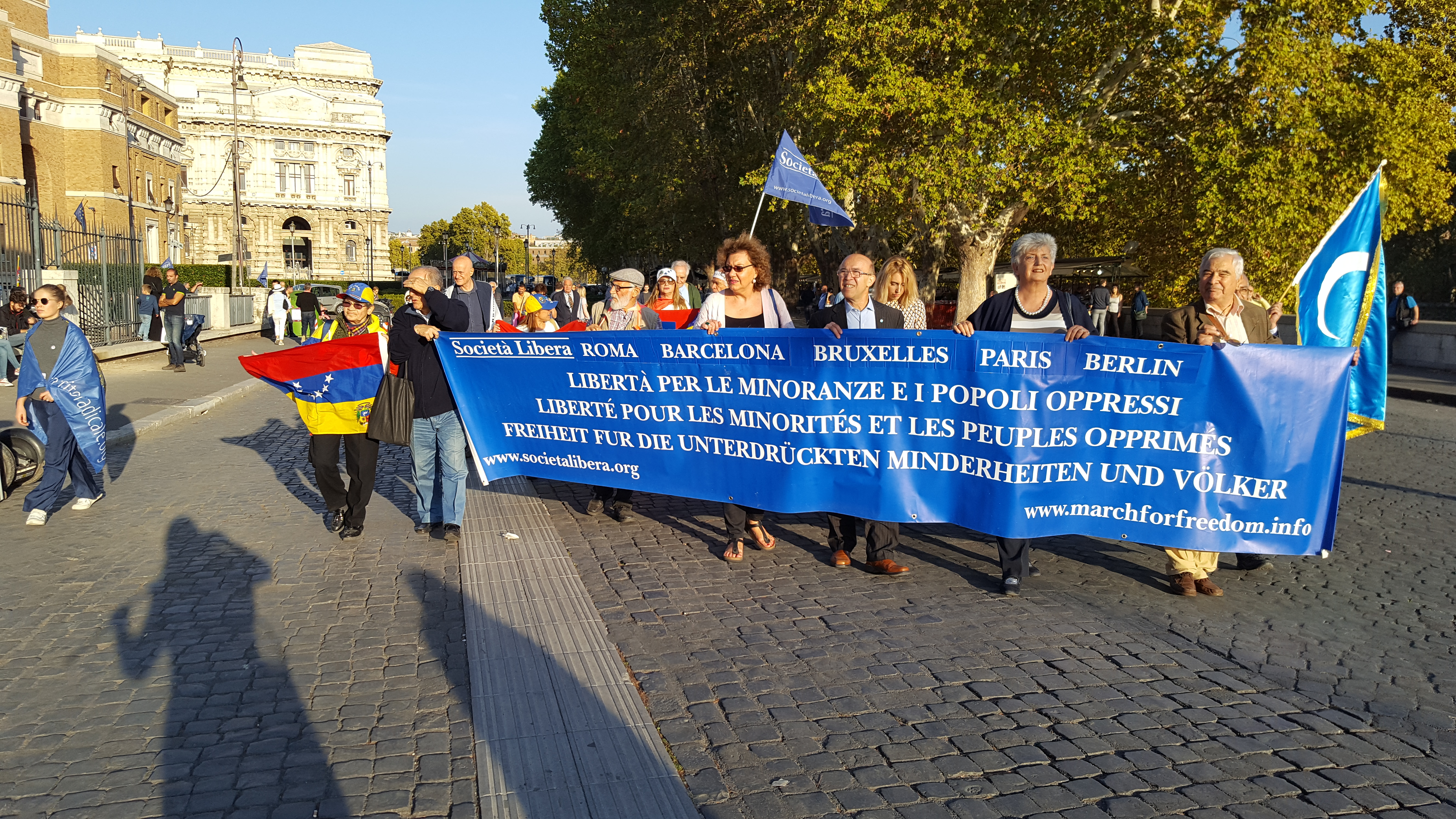 Roma, Parigi, Campagnano, X Marcia internazionale per la Libertà dei popoli e delle minoranze oppresse, 21 ottobre 2017