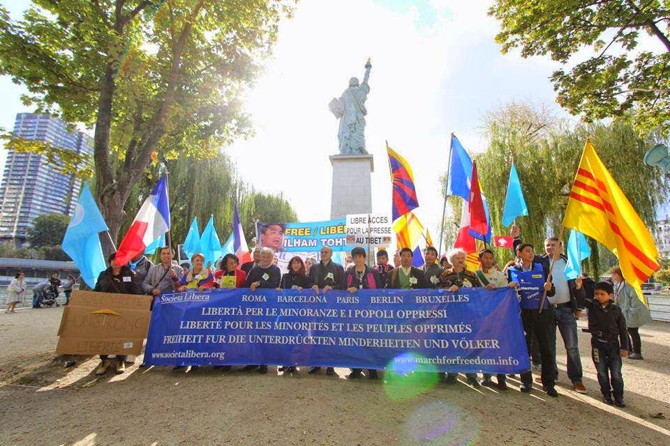Parigi, VII Marcia per la Libertà delle Minoranze e dei Popoli oppressi, 11 ottobre 2014