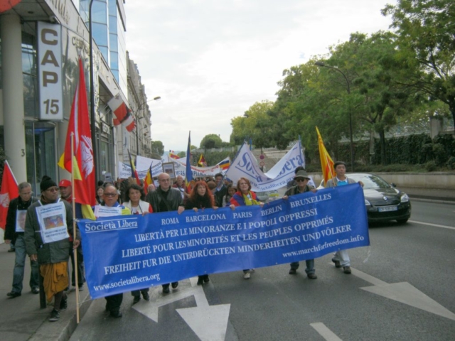 Roma e Parigi, VI Marcia per la Libertà delle Minoranze e dei Popoli Oppressi, 19 ottobre 2013