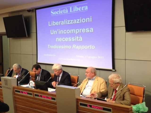 Milano, 13° Rapporto sulle Liberalizzazioni, 17 giugno 2015