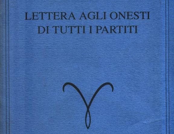 La copertina del libro di Felice Cavallotti Lettera agli onesti di tutti i partiti