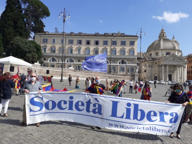 Roma, Manifestazione per l’anniversario di Piazza Tienanmen 4 giugno 2020