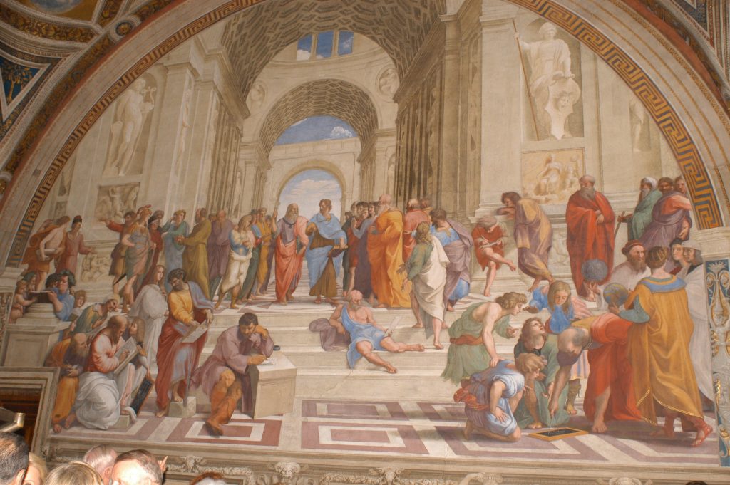 Affresco raffigurante l'accademia di Platone