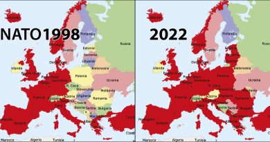 Cartina con espansione NATO 1990-2022
